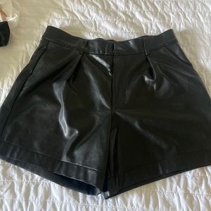 Faux Leather Shorts High Quality